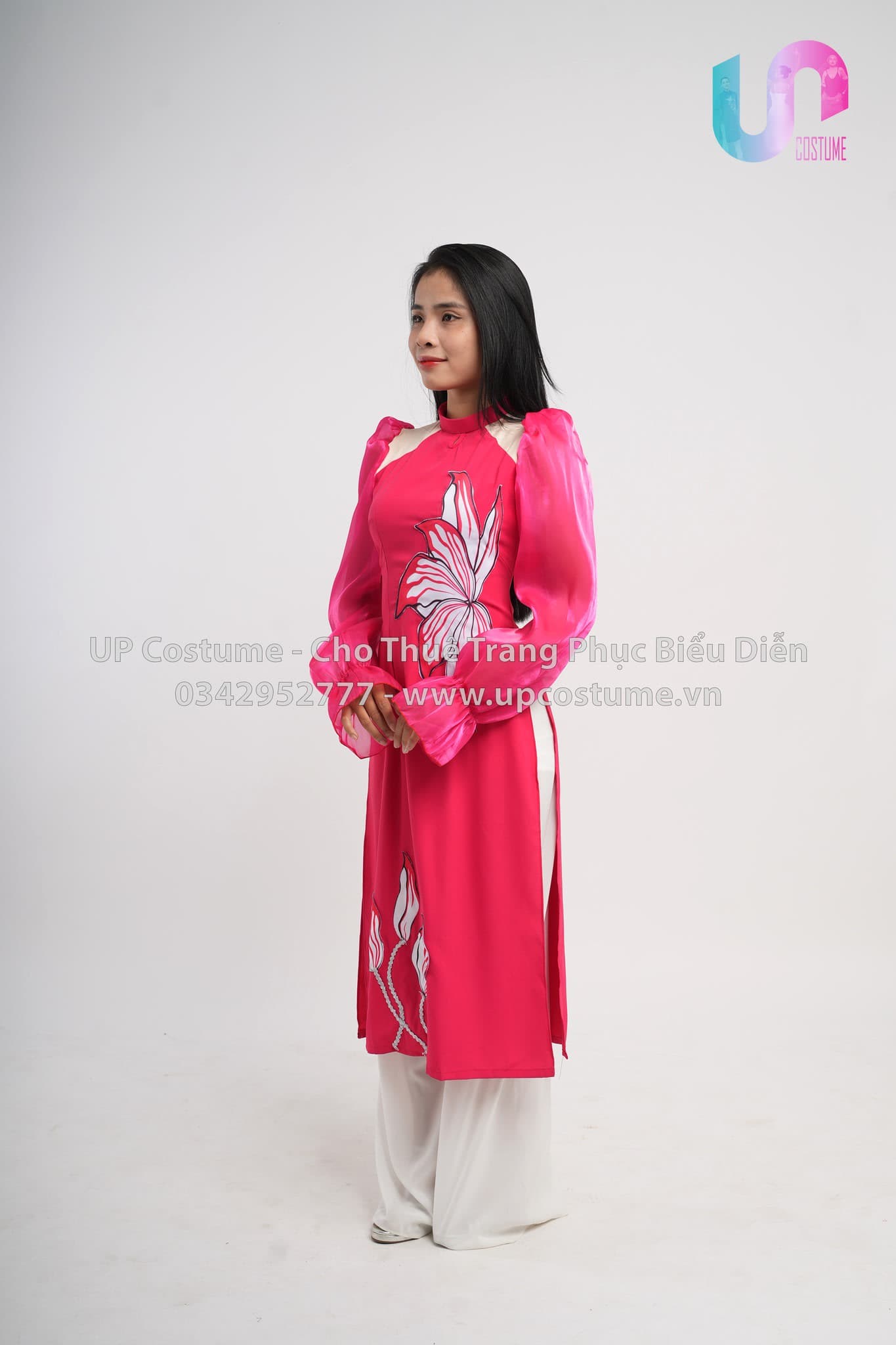 Áo dài nữ hồng